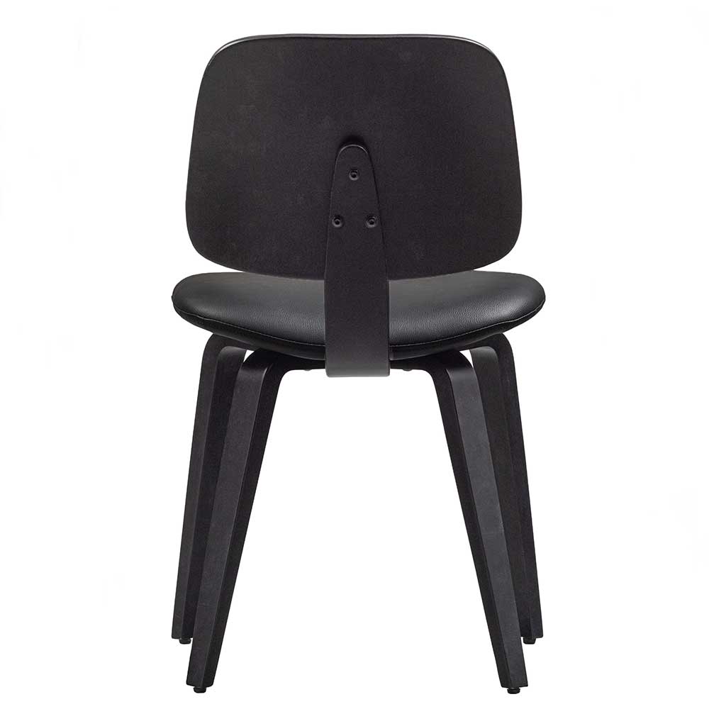 Retrodesign Stuhl in Schwarz - Maddos