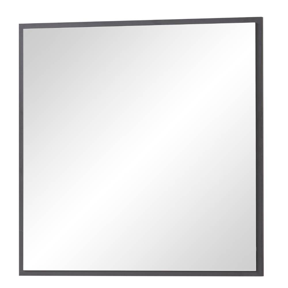 Quadratischer Wandspiegel 67x67 cm mit mattschwarzem Rahmen – Forca
