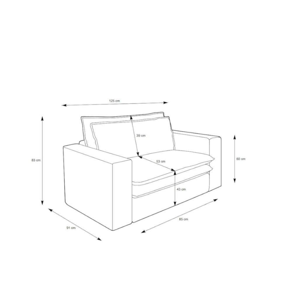 Big Sessel mit Hocker Set - Jony (zweiteilig)