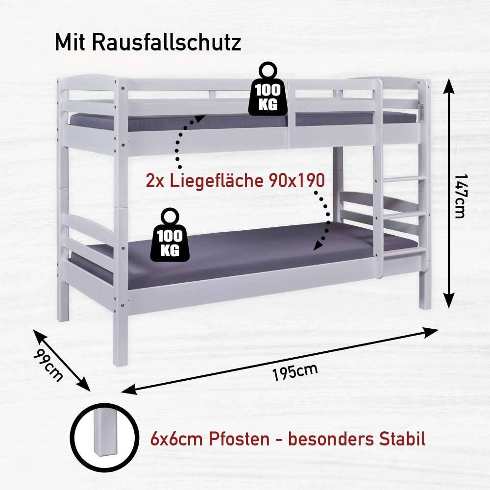 Etagenbett Nabrosia in Weiß