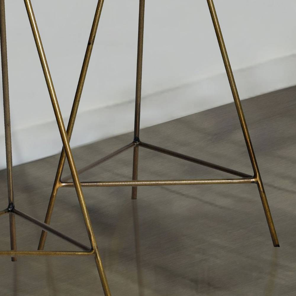 Goldene Blumenständer Basis mit dreieckigem Metallgestell – Tyler