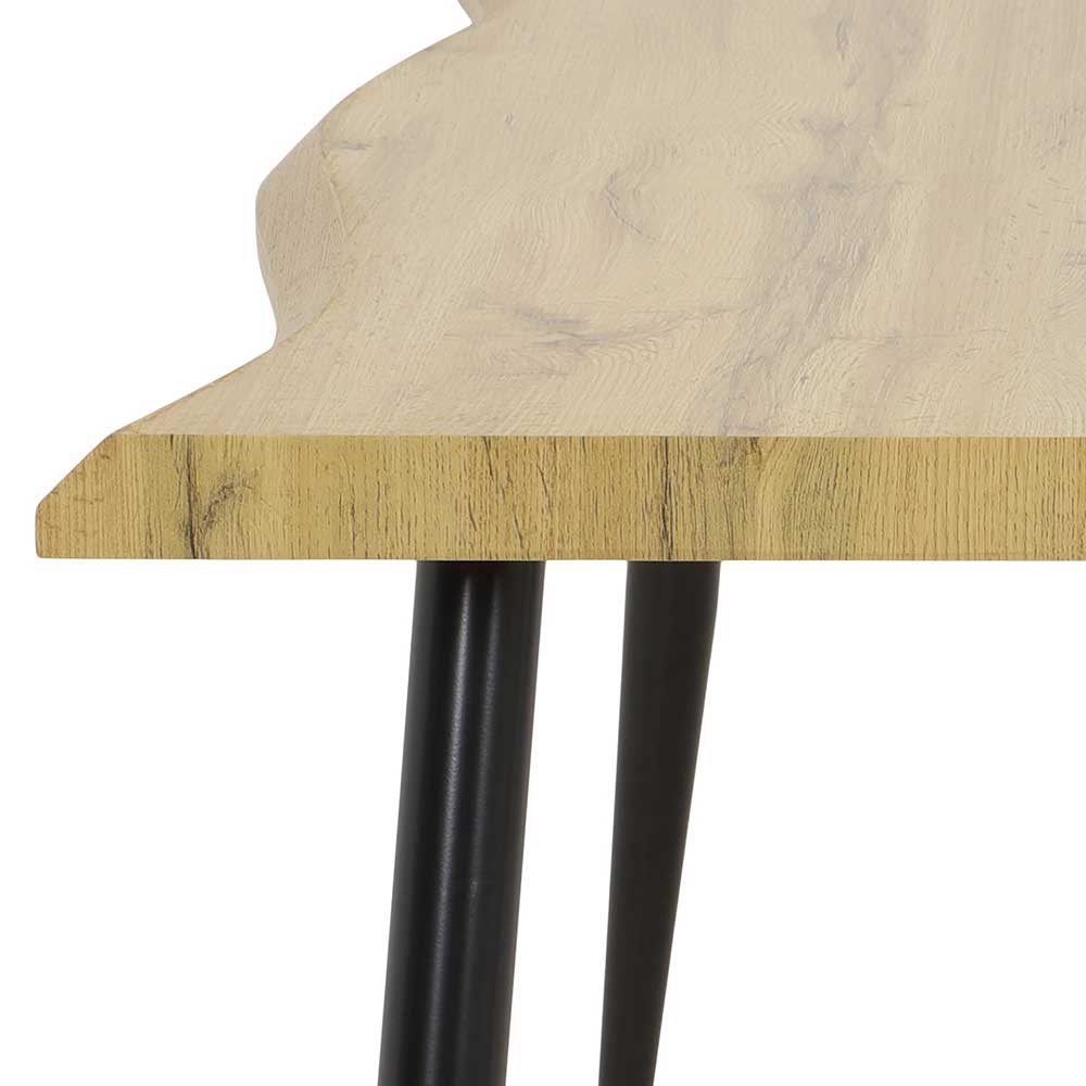180x100 cm Tisch in Wildeiche mit Baumkante NB - Tracy