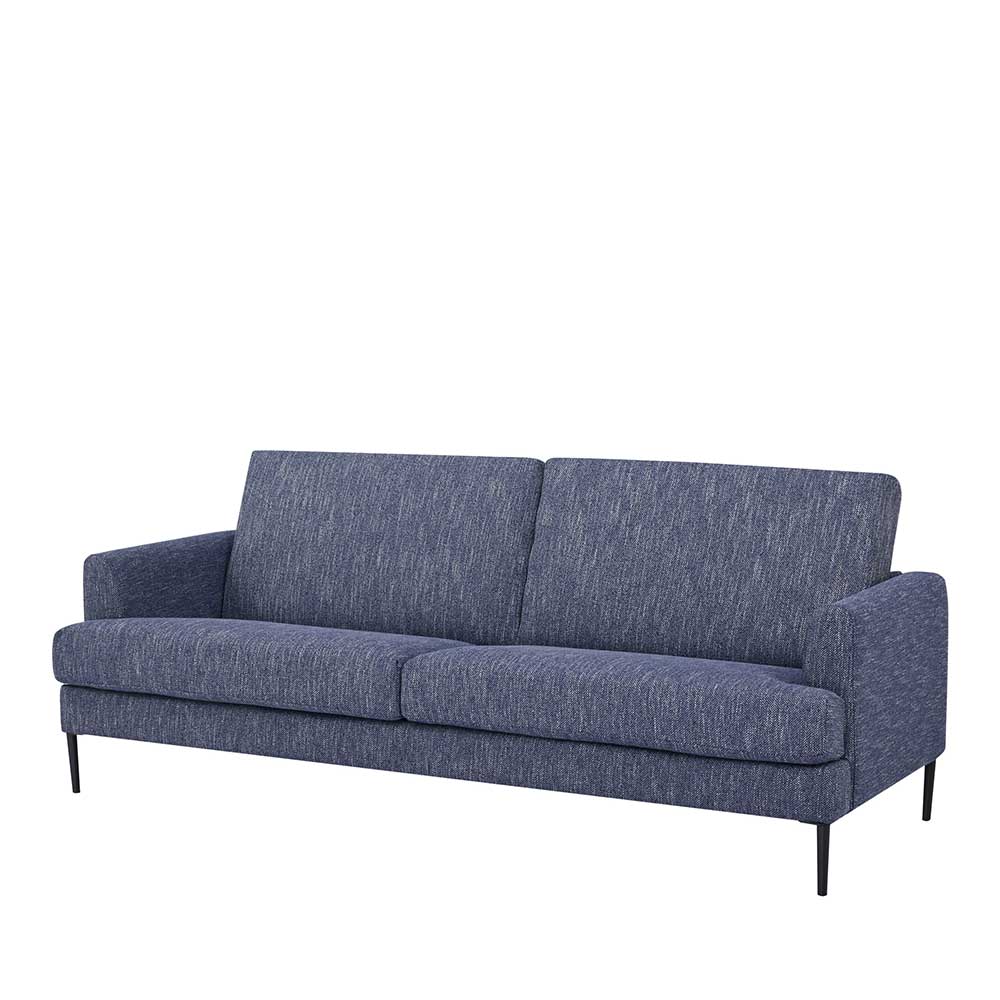 194cm breites Sofa in Blau Strukturstoff - Praga