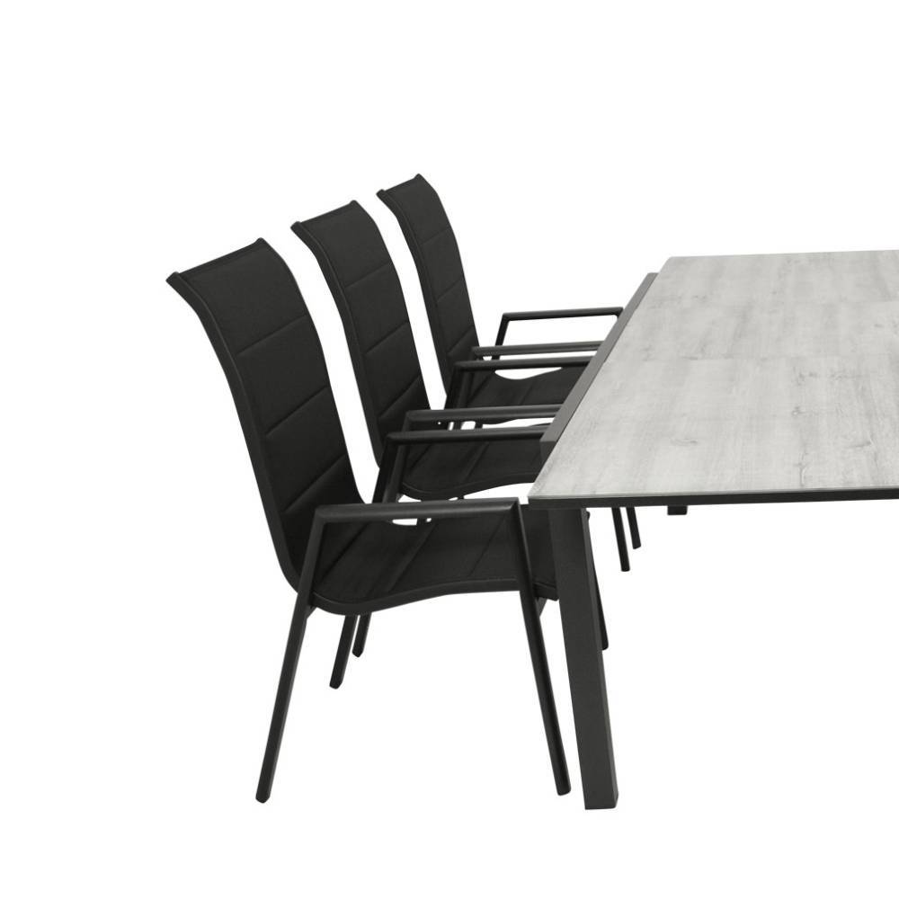 Sechs Gartensessel und Tisch Set - Baldaniel (siebenteilig)