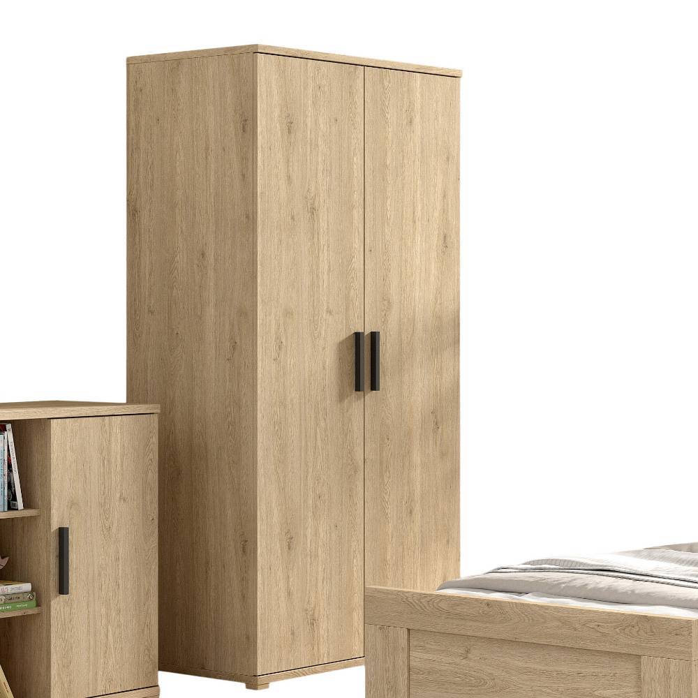 Kleiderschrank zweitürig in Eichenholzoptik für Jugendzimmer – Choice
