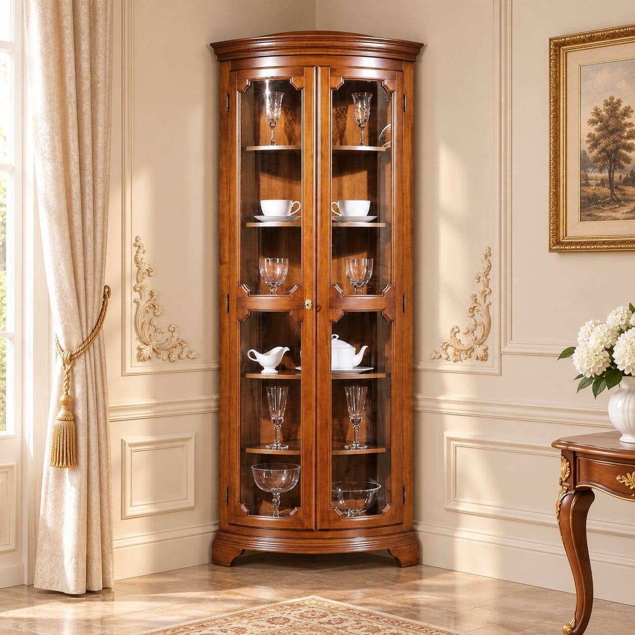 Eckvitrine in italienischem Design - Yawira