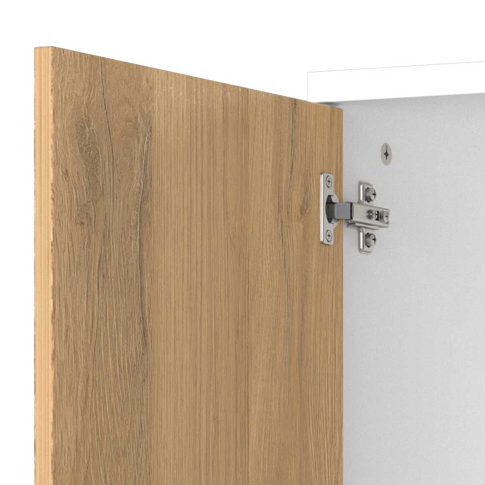 Aktenordnerschrank in Wildeiche mit Weiß - Andrass