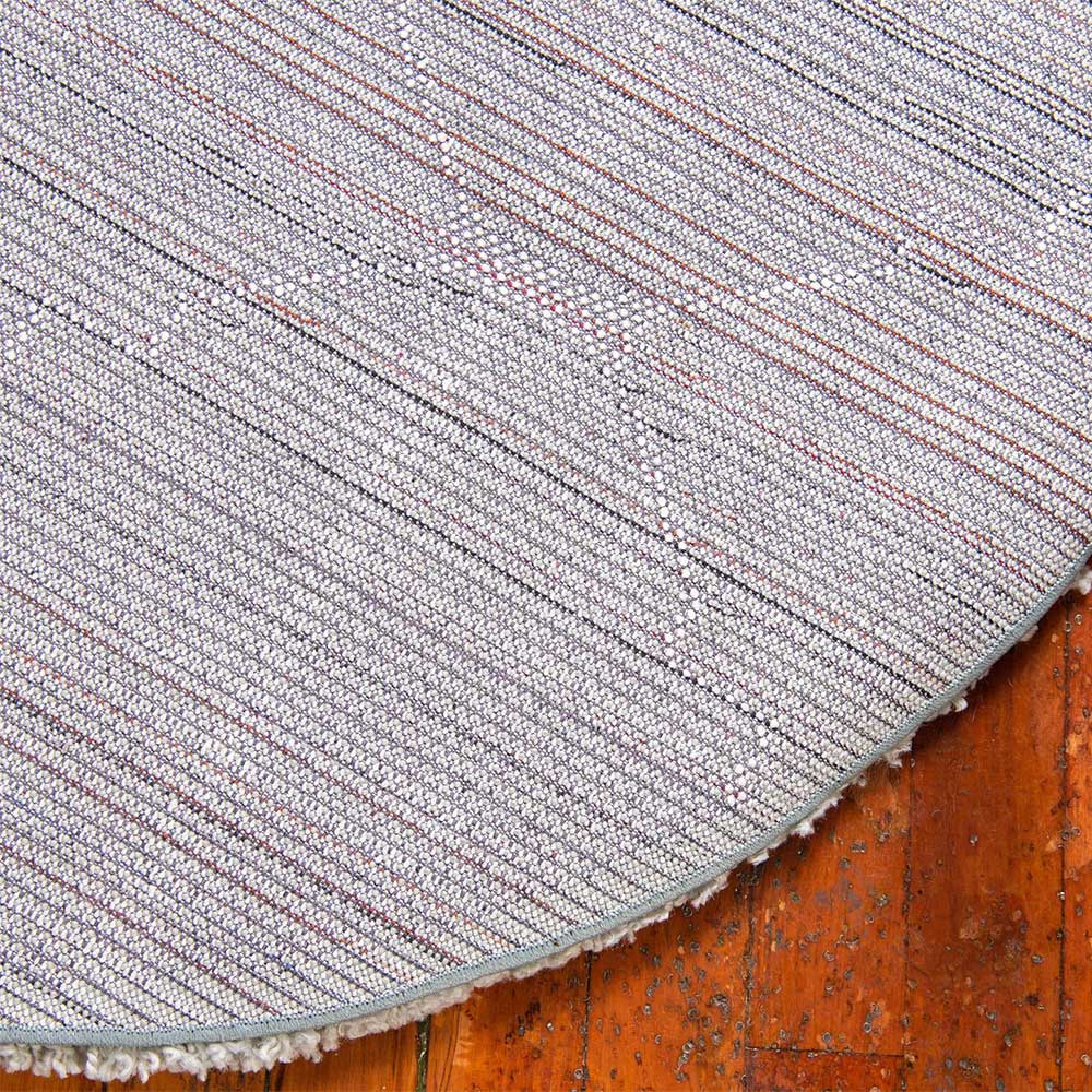 Runder Teppich in Mintgrün und Cremeweiß - Elmany