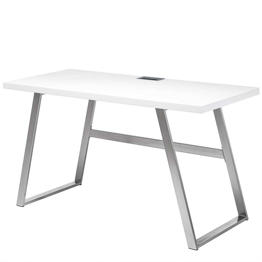 140x60 Schreibtisch in Weiß lackiert - Abelka