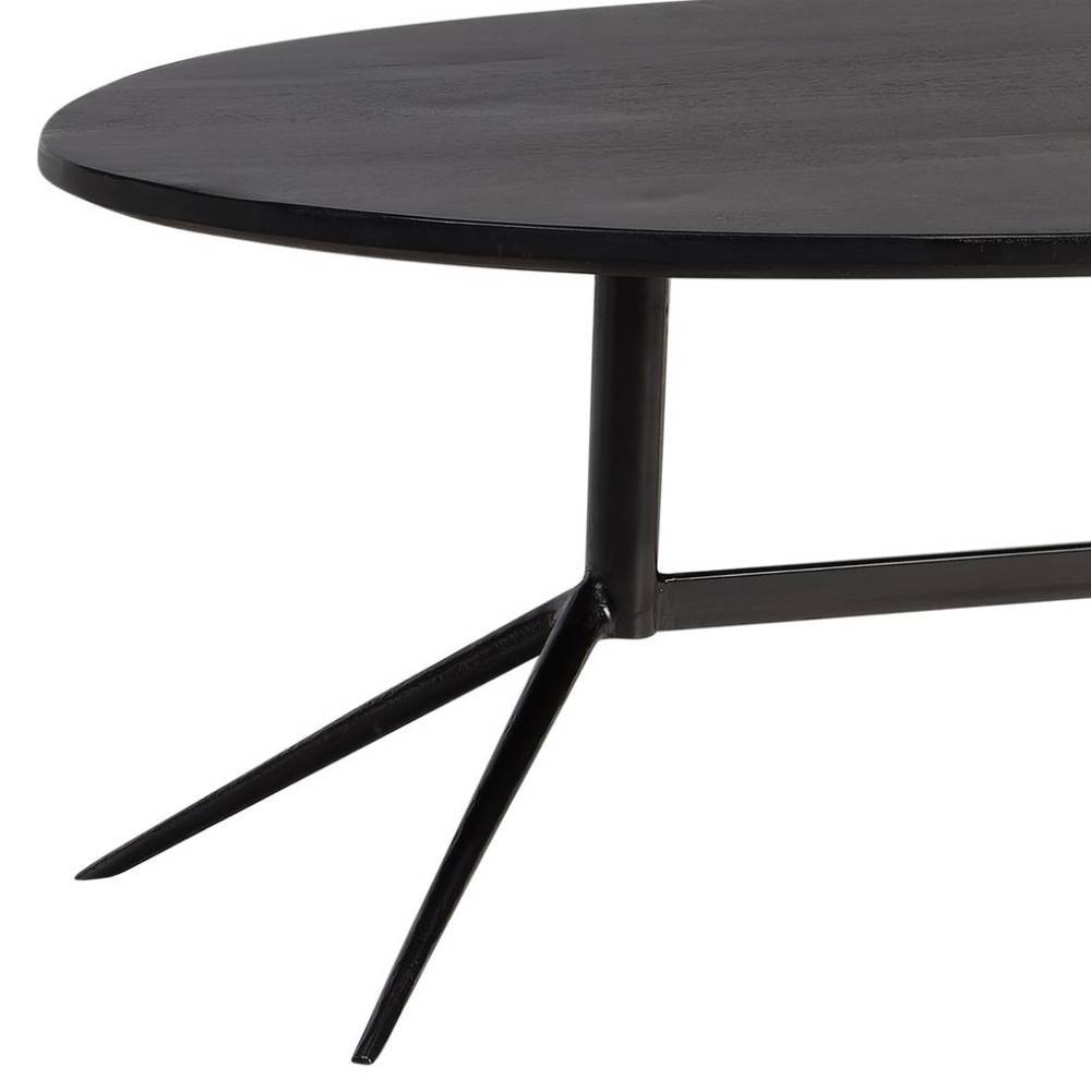 Ovaler Couchtisch in Schwarz - Zigarros
