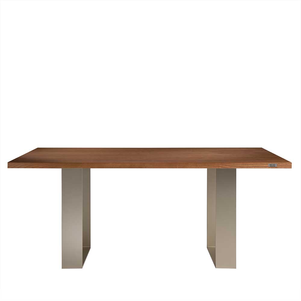 Esszimmer Tisch in Nussbaum & Silber - Vuno