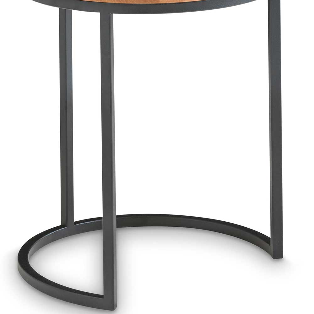 39cm runder Tisch mit Asteiche Platte - Garamba