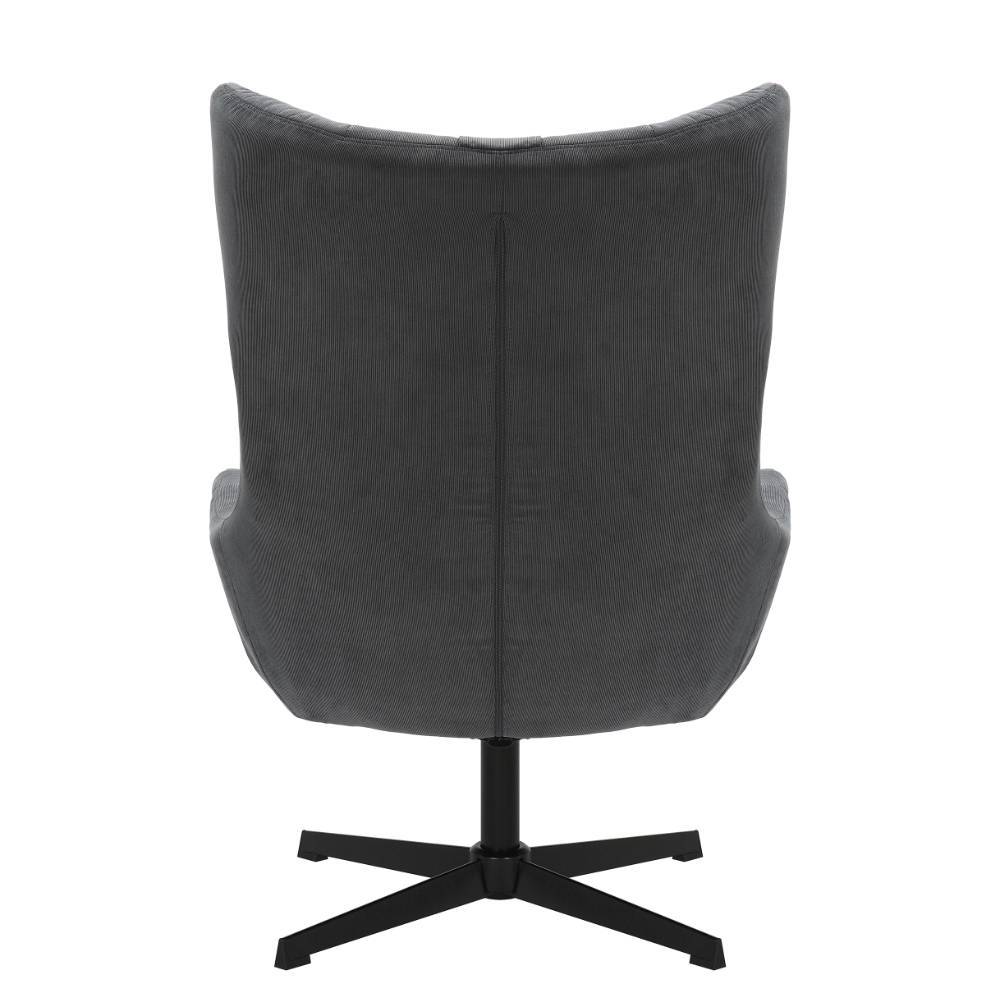 Cordsessel mit Fußhocker im Set - Esmeraldu (zweiteilig)