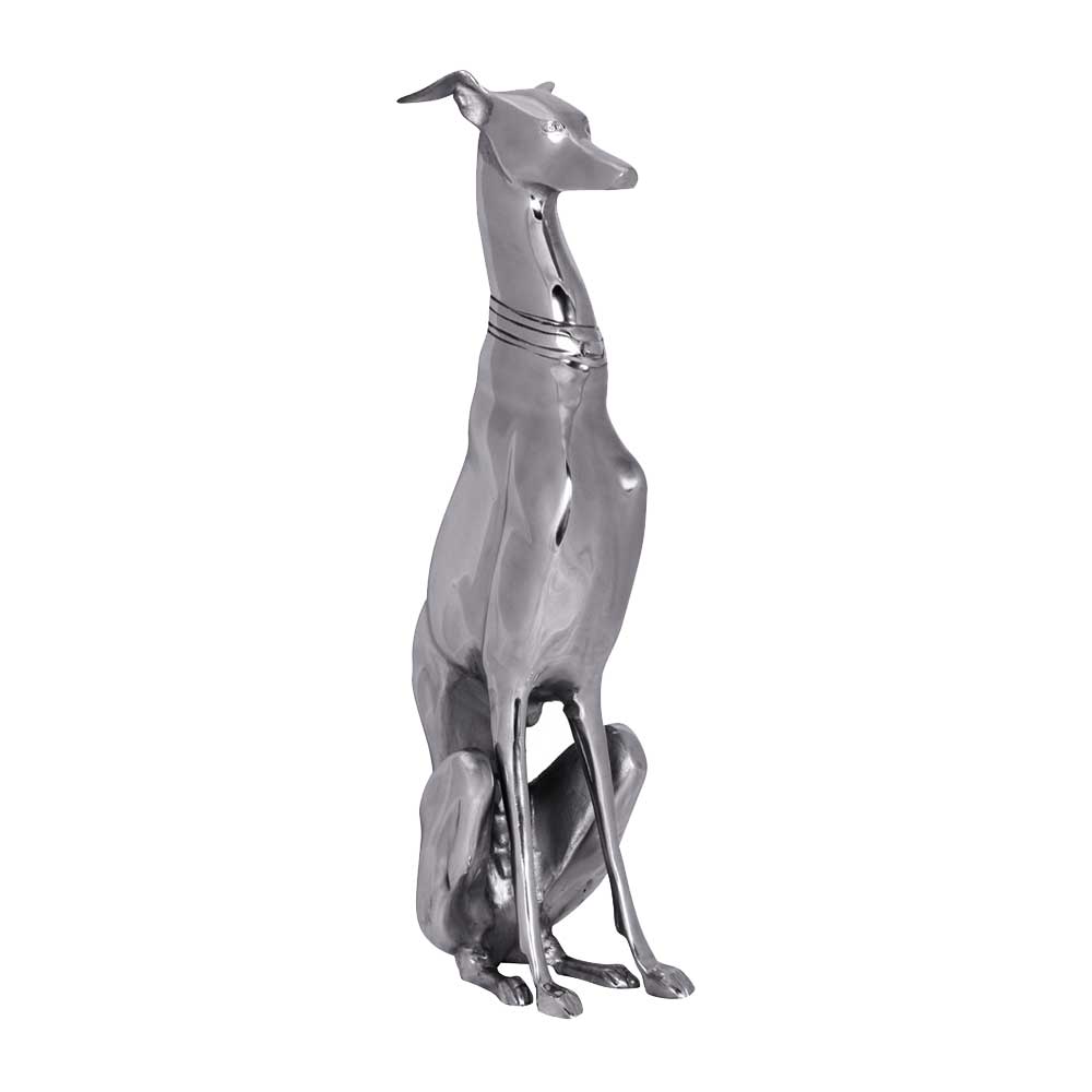 Dekofigur Windhund aus Aluminium - Envitzia
