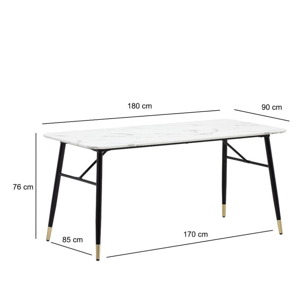 Küchen Tisch in Marmor Optik - Silberto