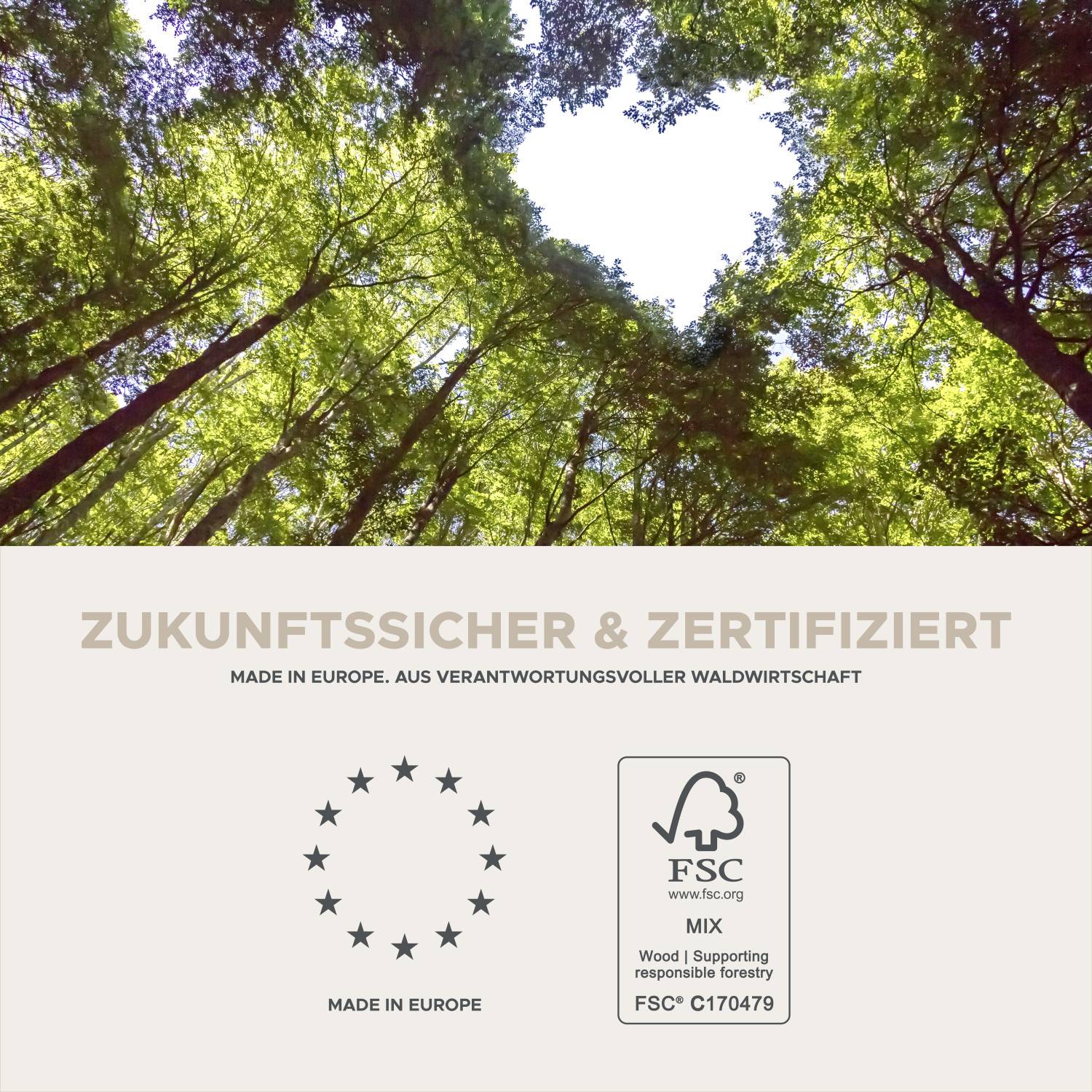 FSC-zertifizierte Holzherkunft und europäische Fertigung für den Büroschreibtisch – Irysma