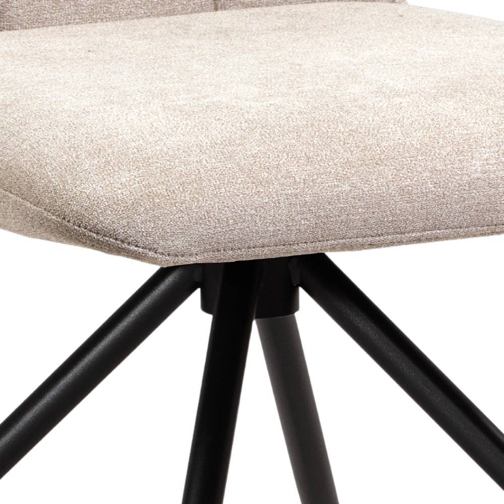 Polsterstuhl in Beige und Schwarz - Varzino (2er Set)