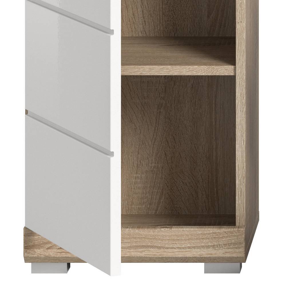 Badschränke und Spiegel Set modern - Calbanyara (dreiteilig)