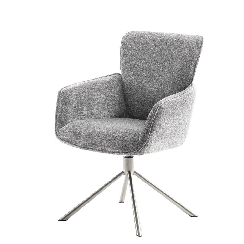 Drehbarer Tischsessel in Grau - Lavernes (2er Set)