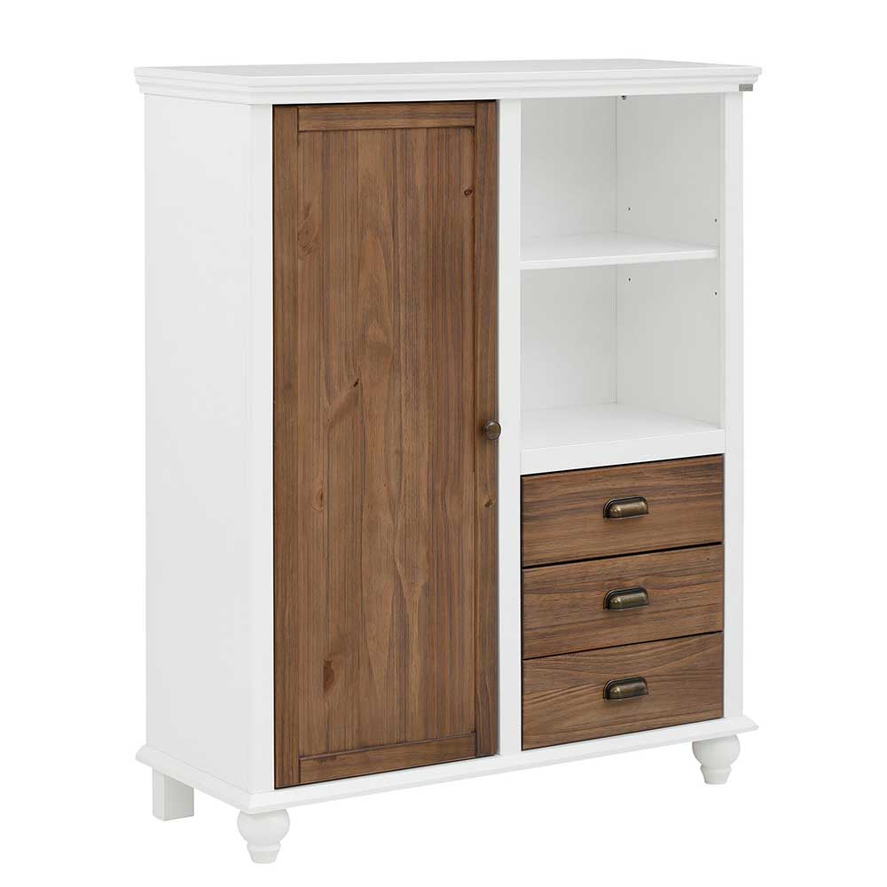 Modern Country Highboard in Weiß - Yakos