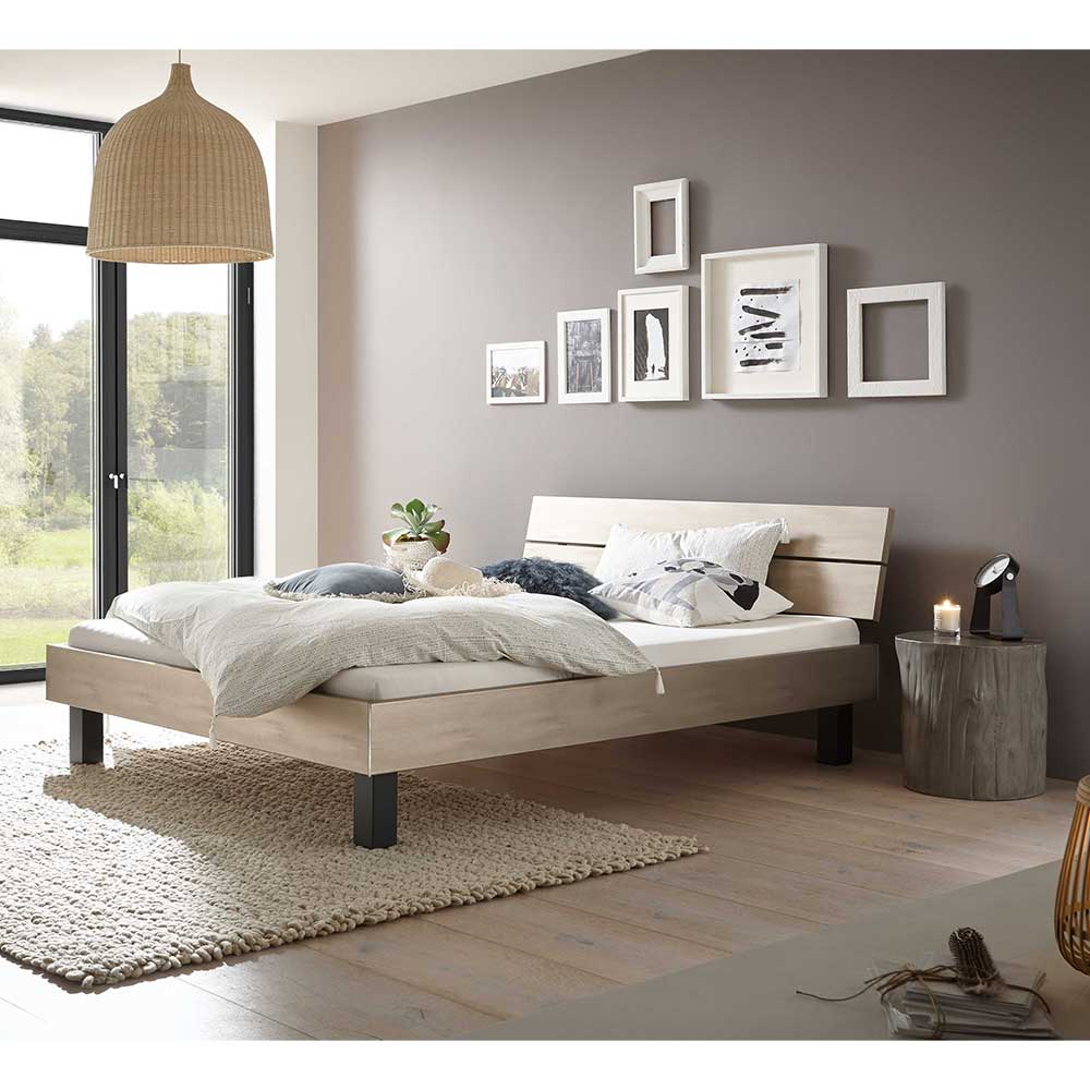 Design Doppelbett & Nachttische - Flory (dreiteilig)