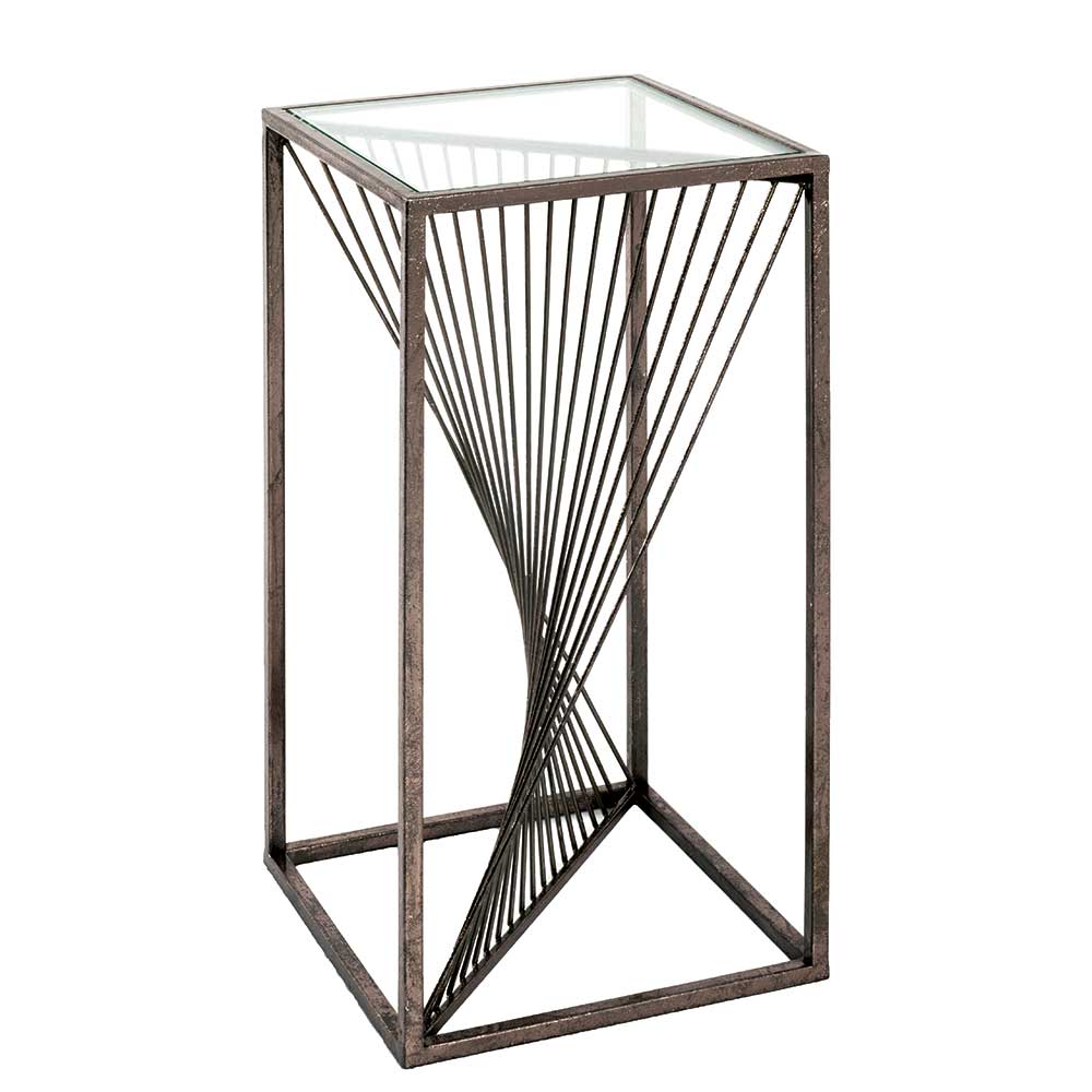 30x60x30 Glastisch mit Metallgestell - Tyrcio