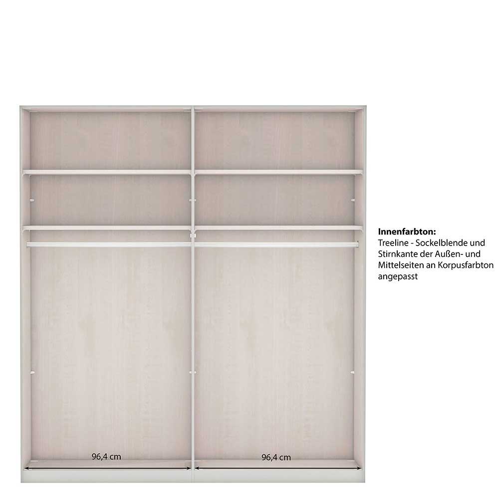 Schlafzimmer Kleiderschrank in Weiß 4-türig - Flinn