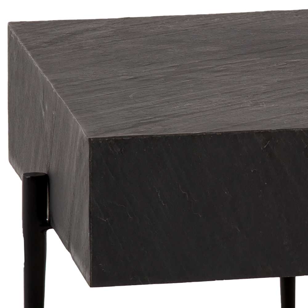 Design Couchtisch in 3D Steinoptik Schwarz - Sanatate