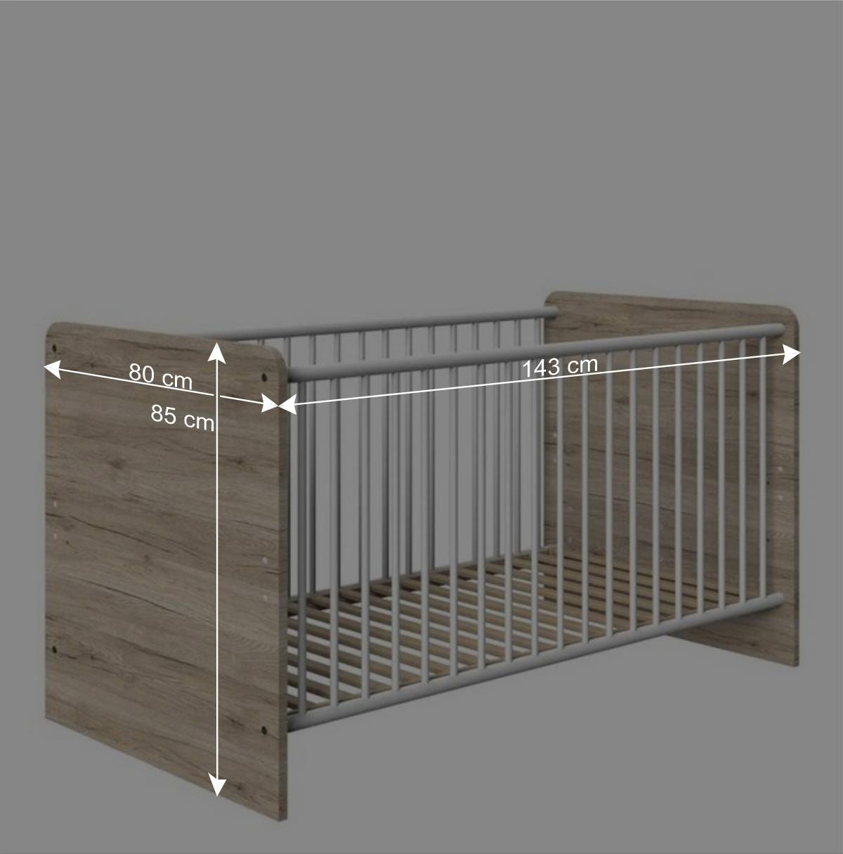 Kinder Gitterbett mit Schublade - Jilamenda