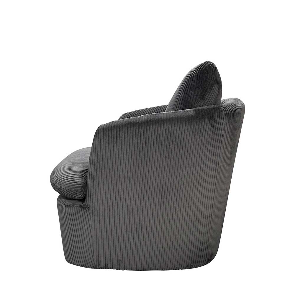 Drehbarer Sessel mit Breitcord Bezug - Actino
