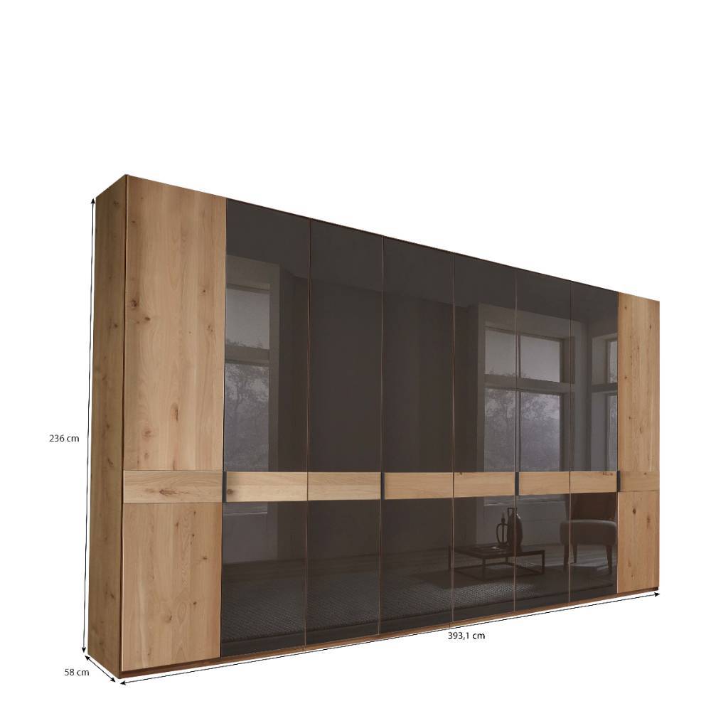 8-türiger Kleiderschrank teilmassiv - Vutonia