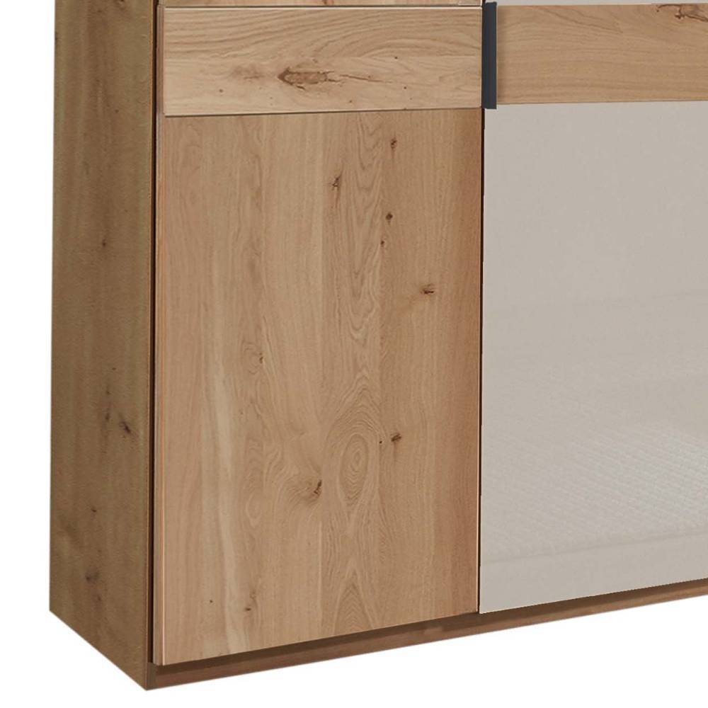 4-türiger Kleiderschrank in Eiche Bianco - Nikoba