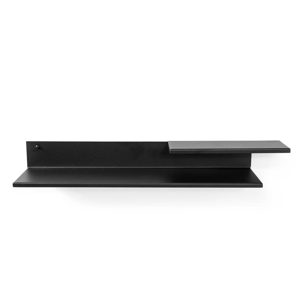 Stahl-Wandregal in Schwarz - Melina