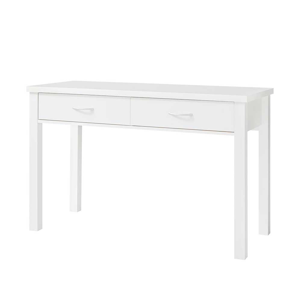 120x77x50 Weißer Schreibtisch mit Schubladen - Servi