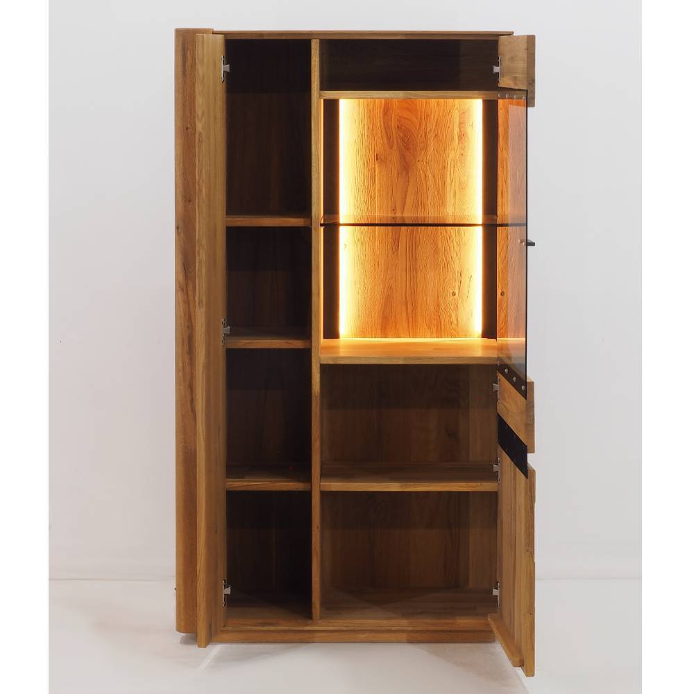 Highboard Vitrine aus Eiche Massivholz - Sofija