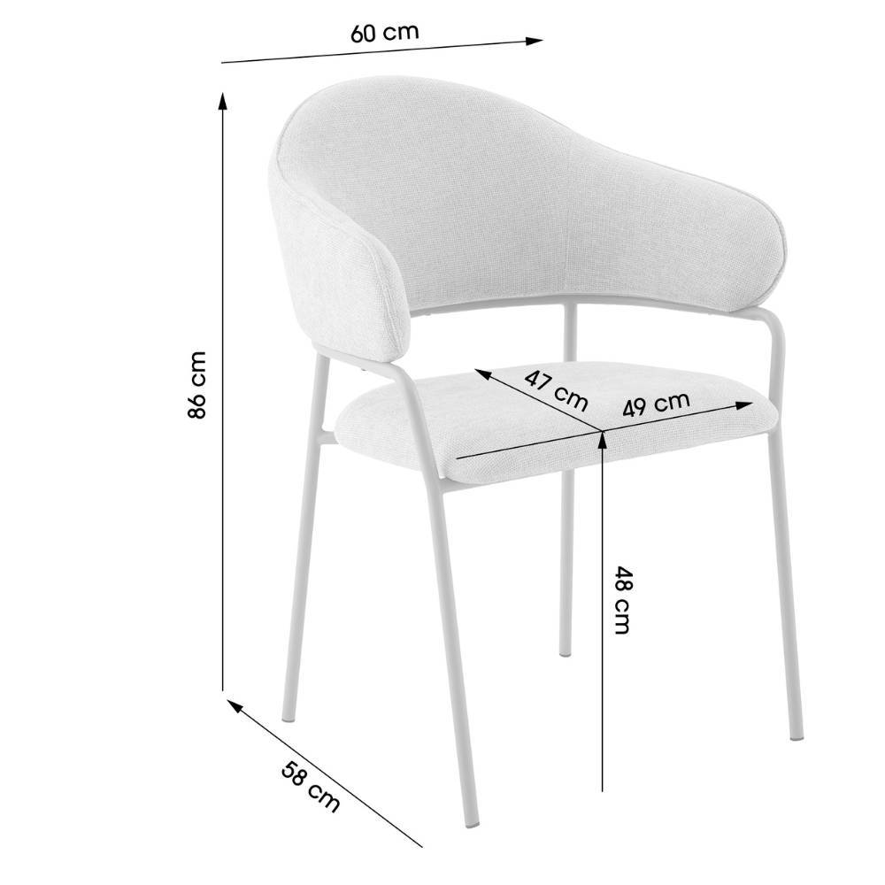 Esszimmerstuhl Borgionsa Maße und Abmessungen in cm für Kaufentscheidung – Borgionsa (2er Set)