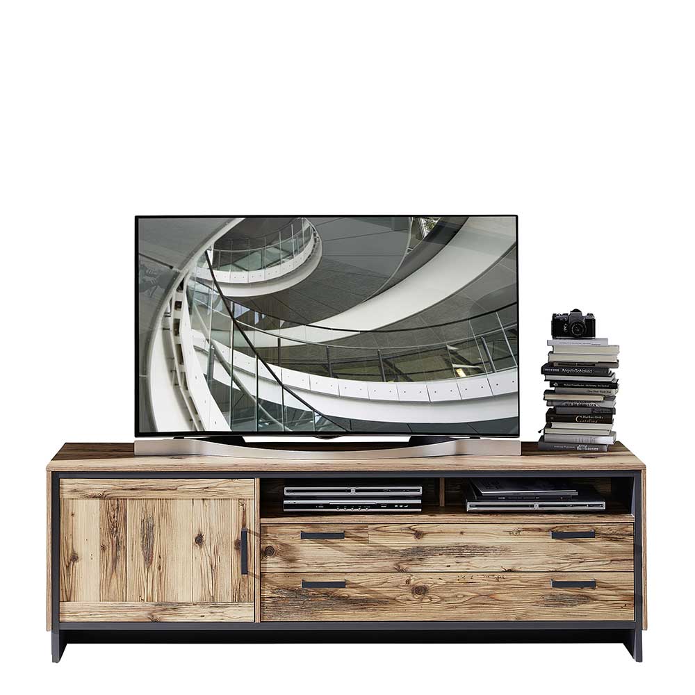 TV Unterschrank in Holz Antik Dekor - Olegana