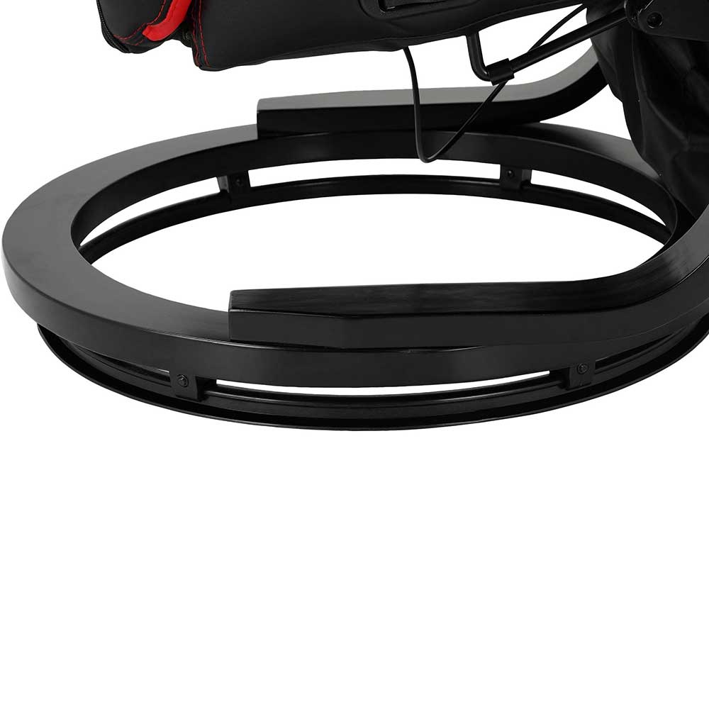 Gaming Stuhl mit Ringgestell in Schwarz mit Rot - Crentin