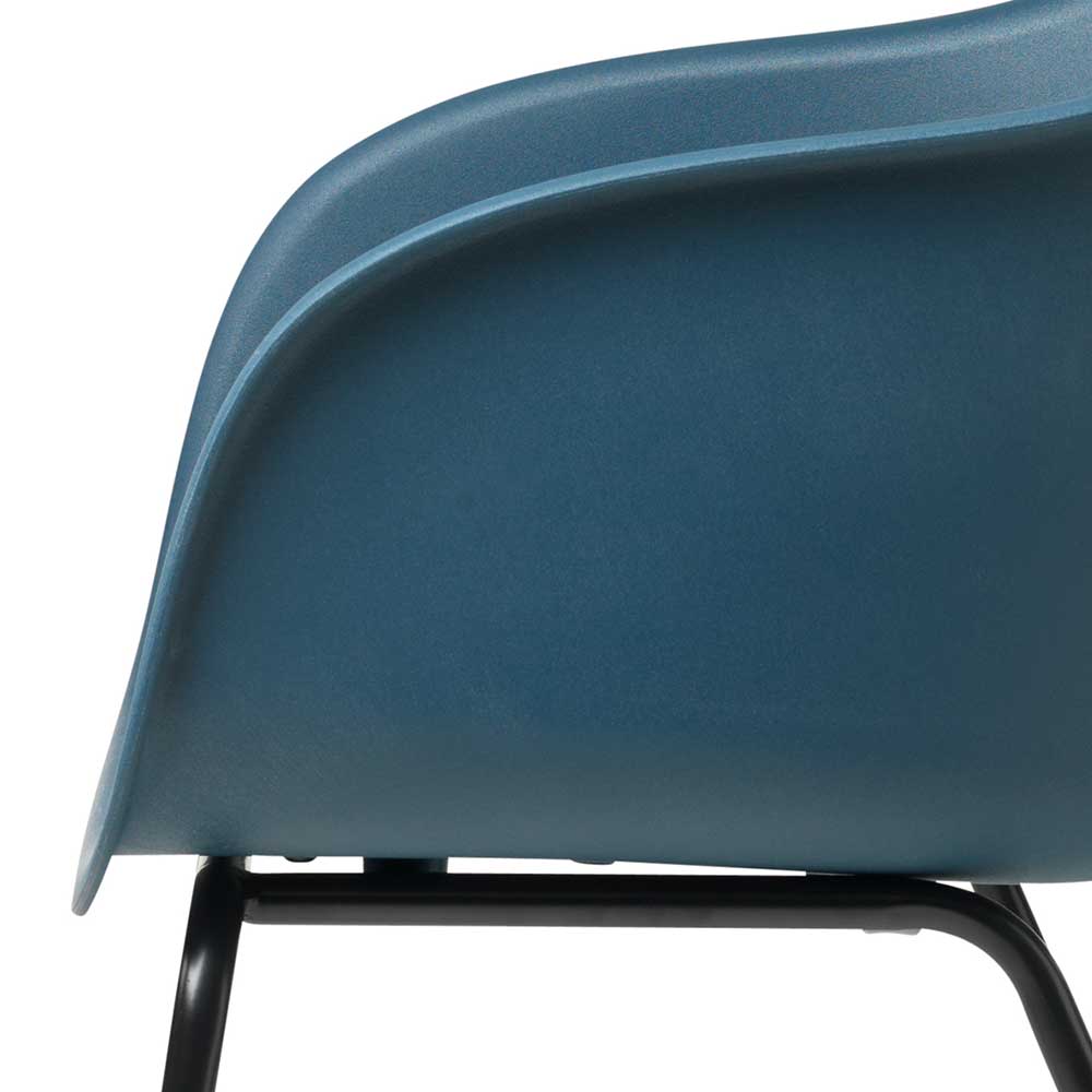 Tischsessel in Blau Schalensitz - Azama (2er Set)
