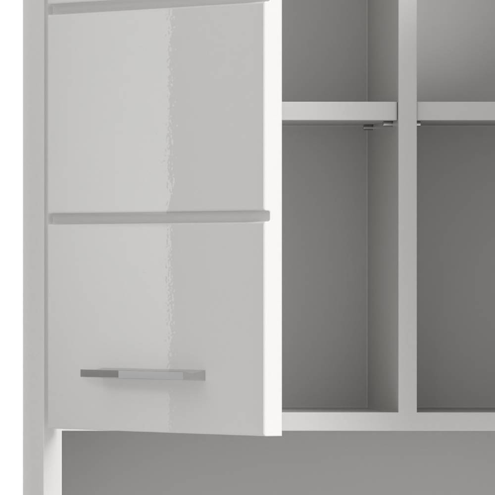 Waschmaschinen Überbau-Schrank in Weiß - Henriette