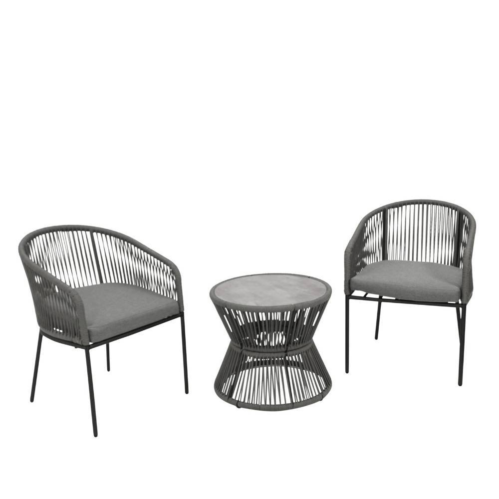 Outdoor Loungesessel und Tisch Set - Hawar (dreiteilig)