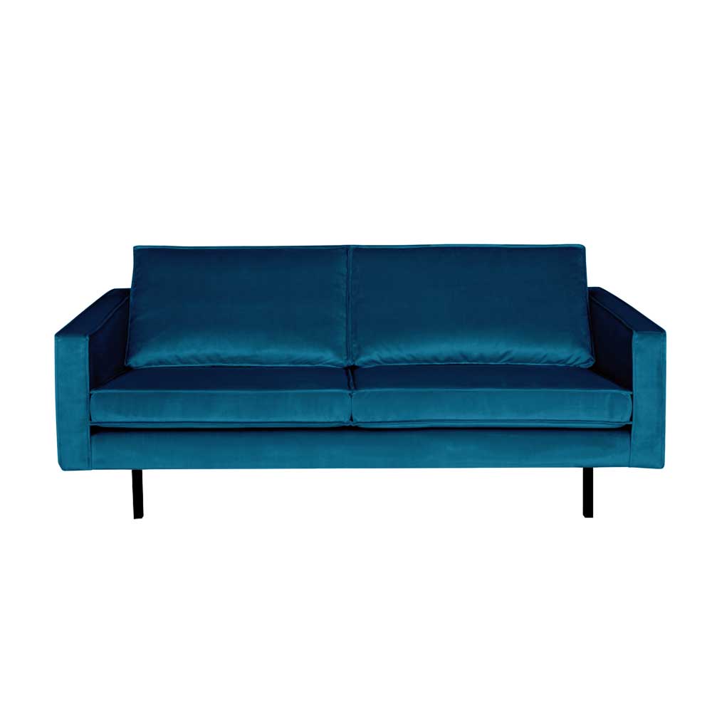 Gemütliches Sofa 2-Sitzer mit Samt Cumagon in Blau