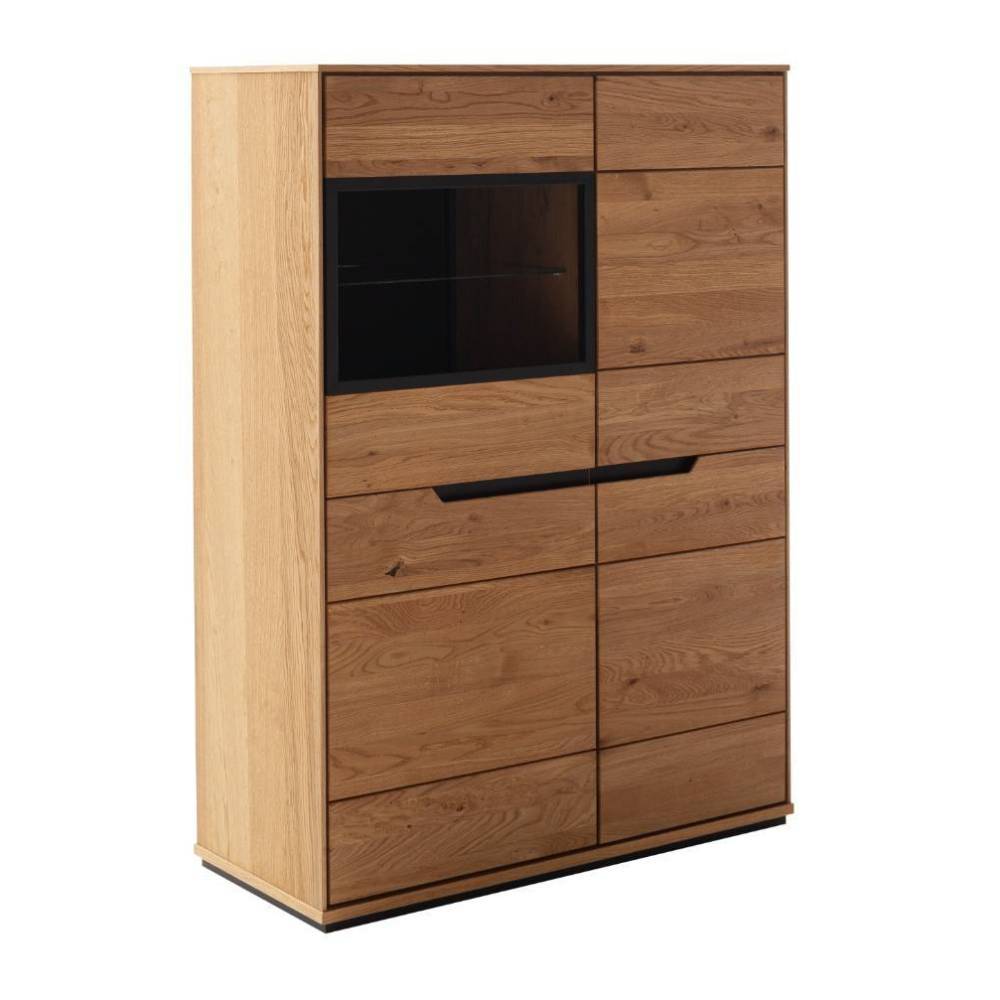 Highboard mit Glaseinsatz in Wildeiche - Pulvaria
