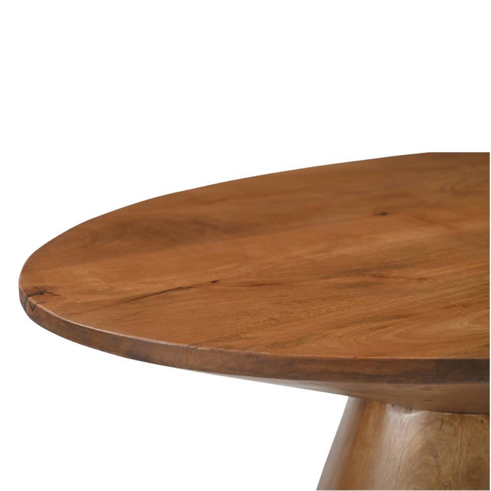 Massivholz-Couchtisch in ovaler Form - Galadira