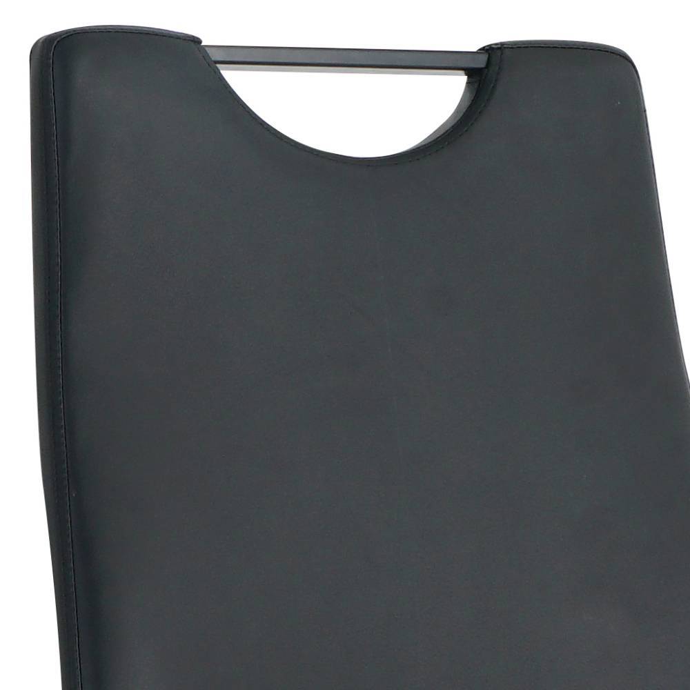Kunstleder Schwingstuhl in Schwarz - Olia (2er Set)