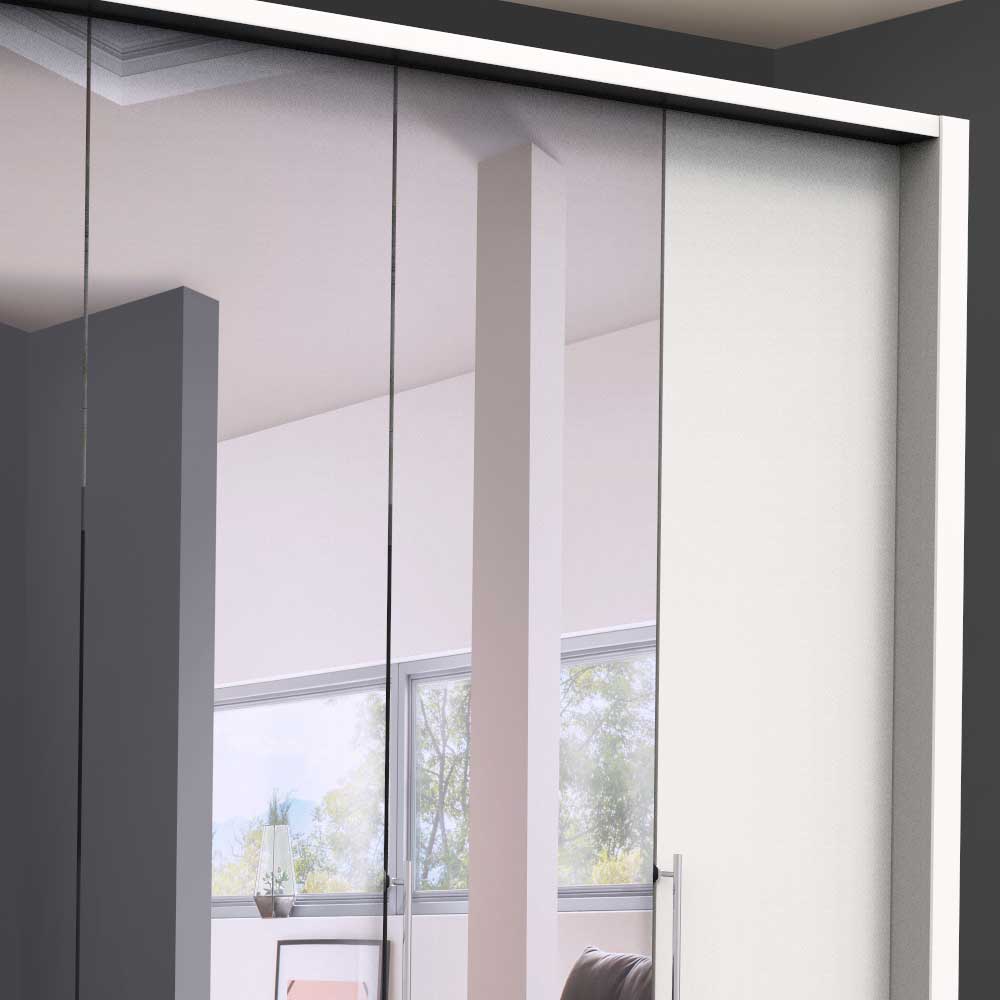 Weißer Schrank fürs Schlafzimmer mit Spiegeln - Donpiave
