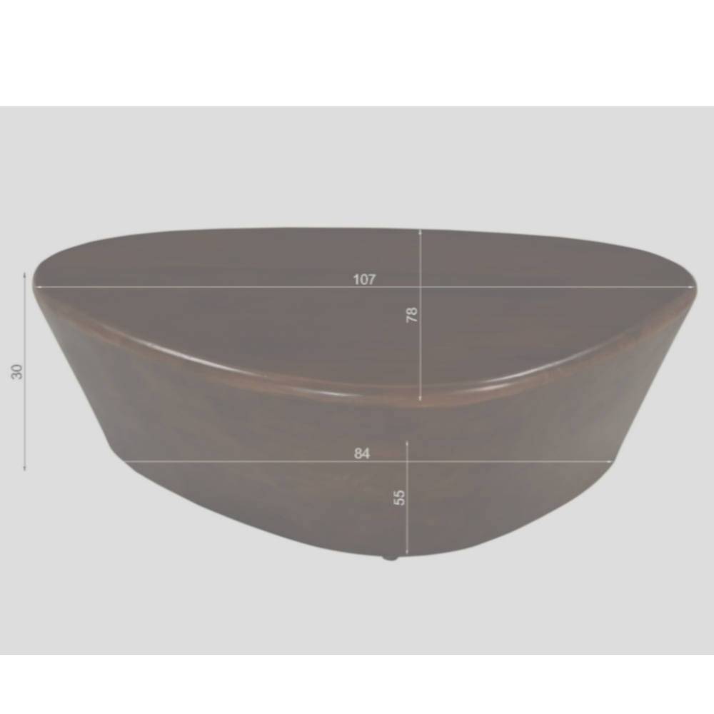 Schwarzer Couchtisch im Wankeldesign - Oglio
