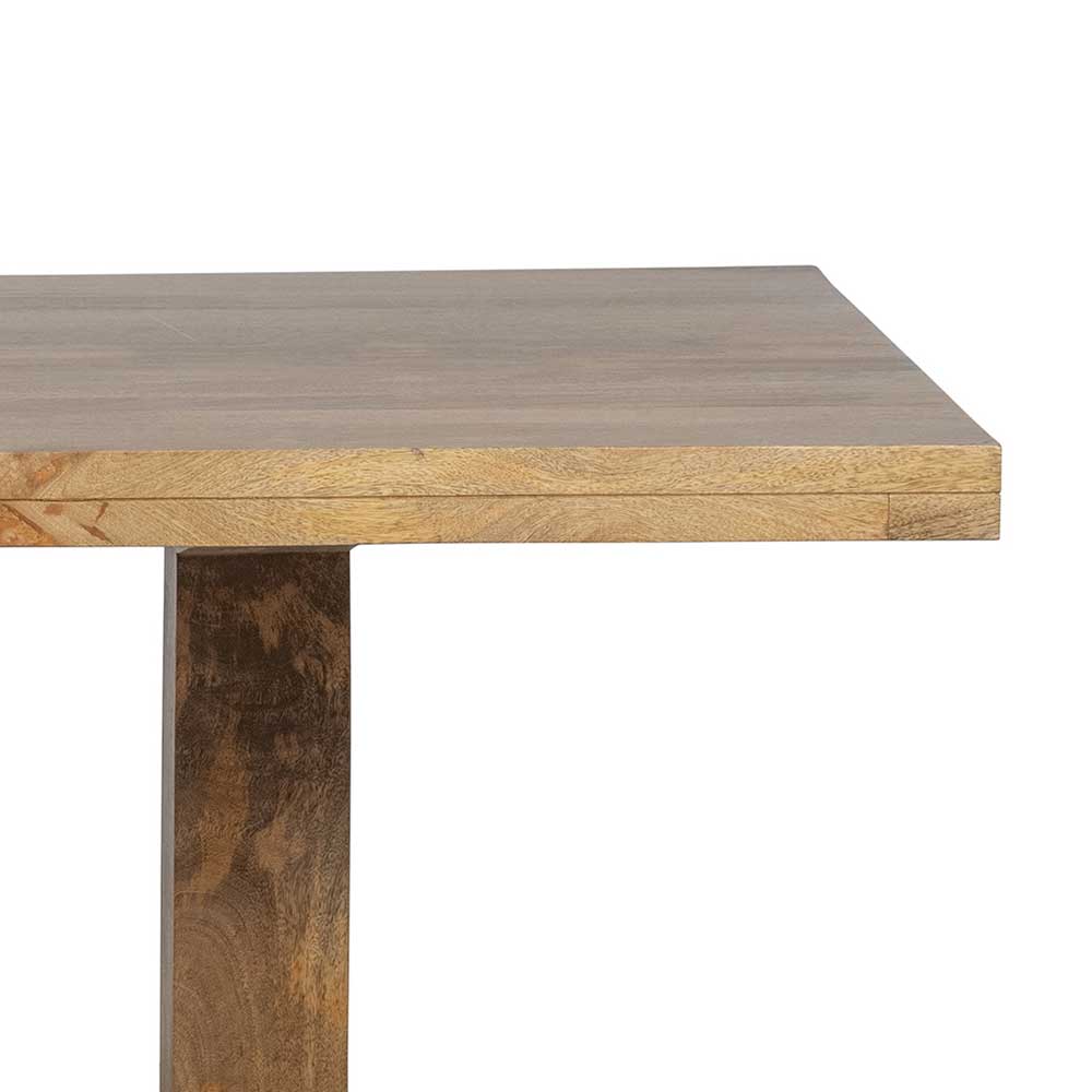 Rustikal-moderner Holztisch mit T Gestell - Imilia