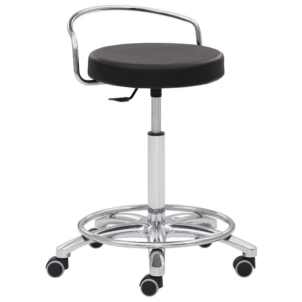 Office Drehhocker in Schwarz Kunstleder - Brixx