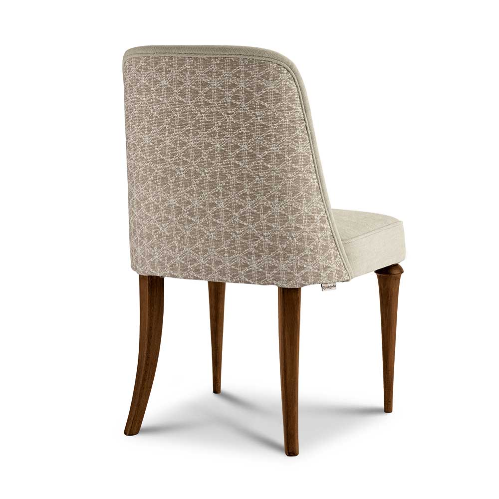 Eleganter Polsterstuhl in Beige Strukturstoff - Coprium
